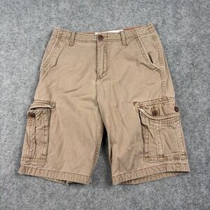 Y2K‎ Red Camel Cargo Shorts Boys Size 16 Khaki Tan Cotton Casual Utility Pocket